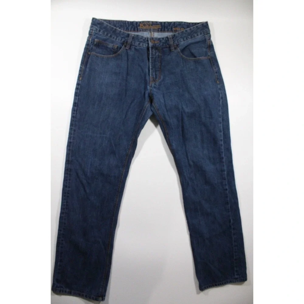 KVL Original Denim Men's Blue‎ Jeans 36x33 (Tag 36x34) Dark Wash